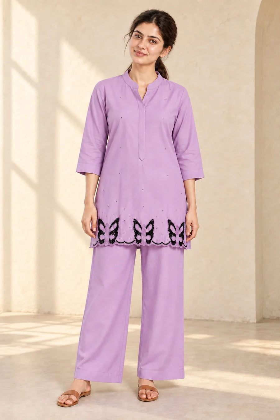 Butterfly Cutwork Co-ord Set