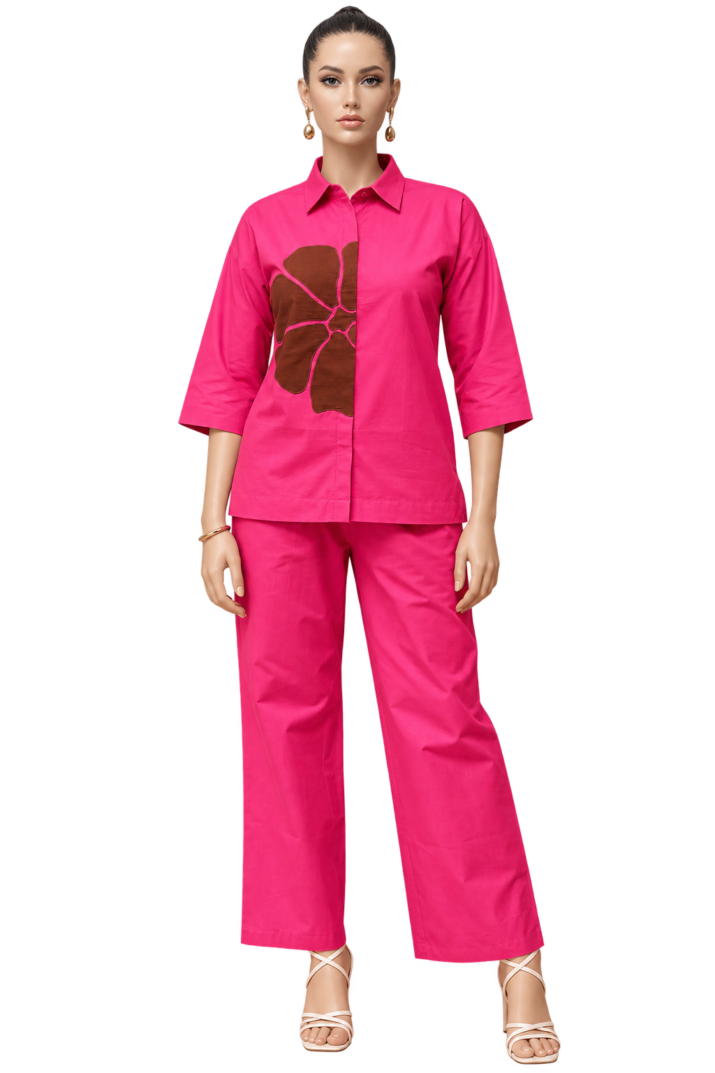 Premium Dhaabu Cotton Embroidered Co-Ord Set