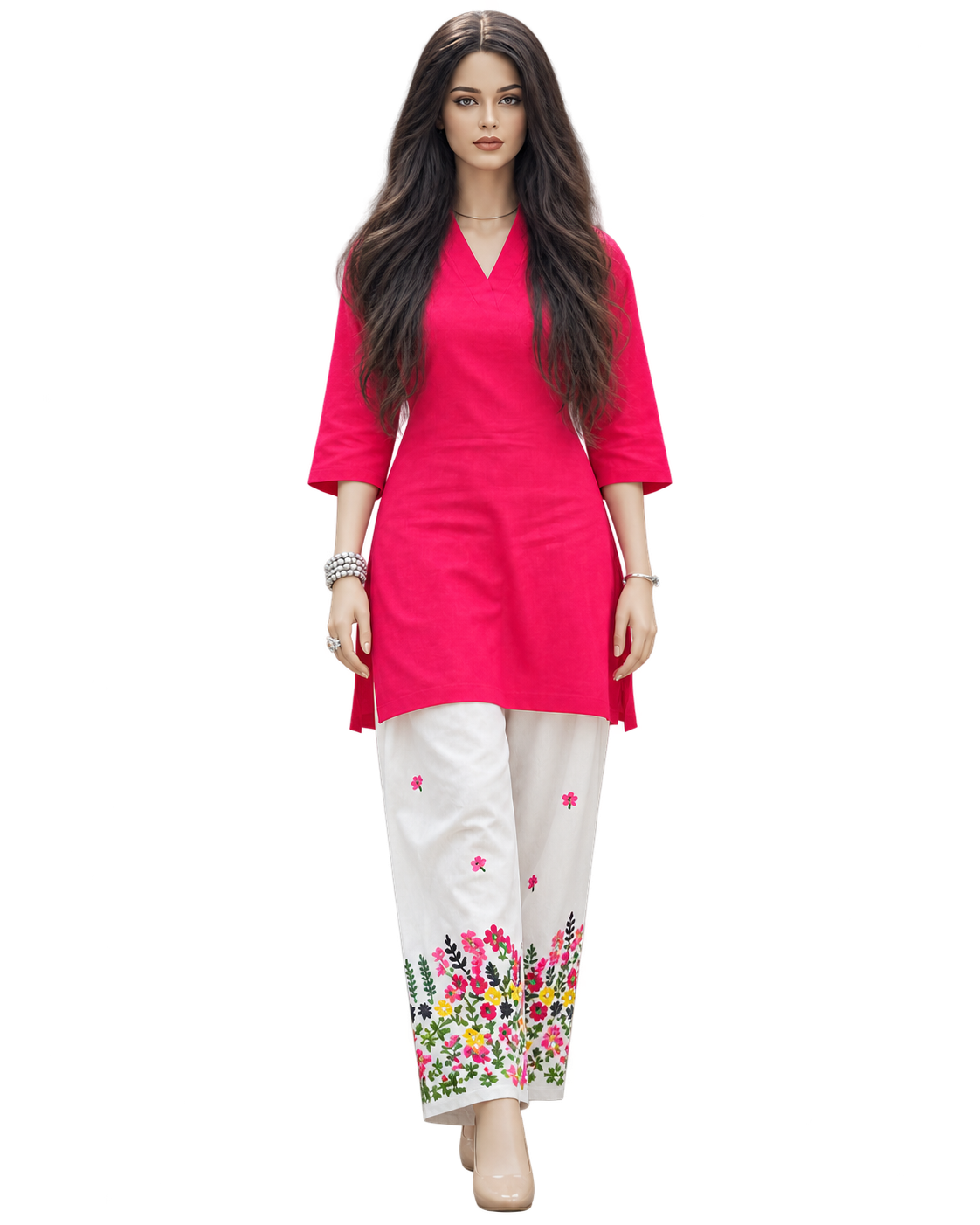 Premium Cotton 60×60 Embroidered Co-Ord Set